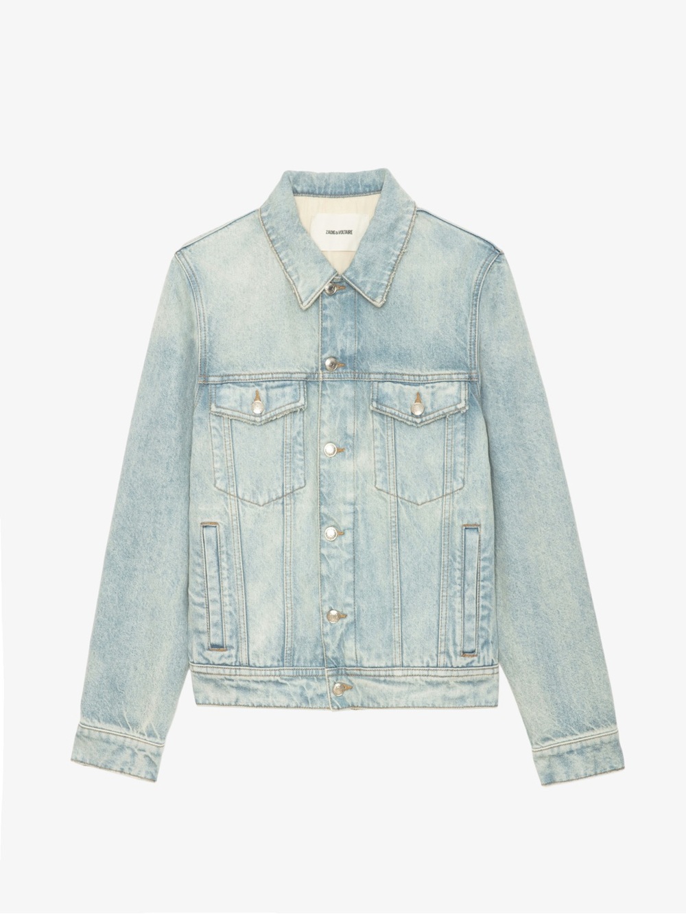 NWT Zadig & Voltaire Pale Blue Denim Trucker Jacket
